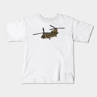 Chinook military helicopter illustration Kids T-Shirt